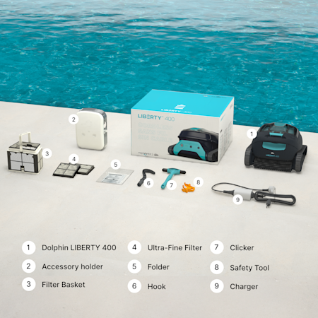 Dolphin Liberty 400 Cordless Robotic Pool Cleaner (Up to 10m Pools)